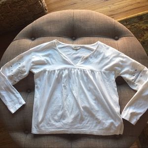 Like new Madewell white long sleeve top